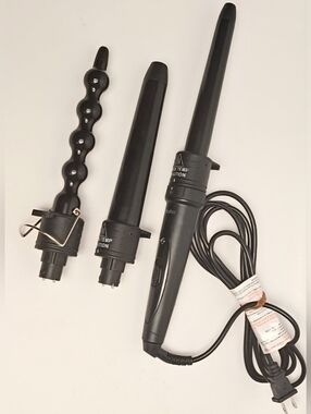 Ohuhu 3-in-1 Curling Wand Set Interchangeable Barrels Hair Styling Tool